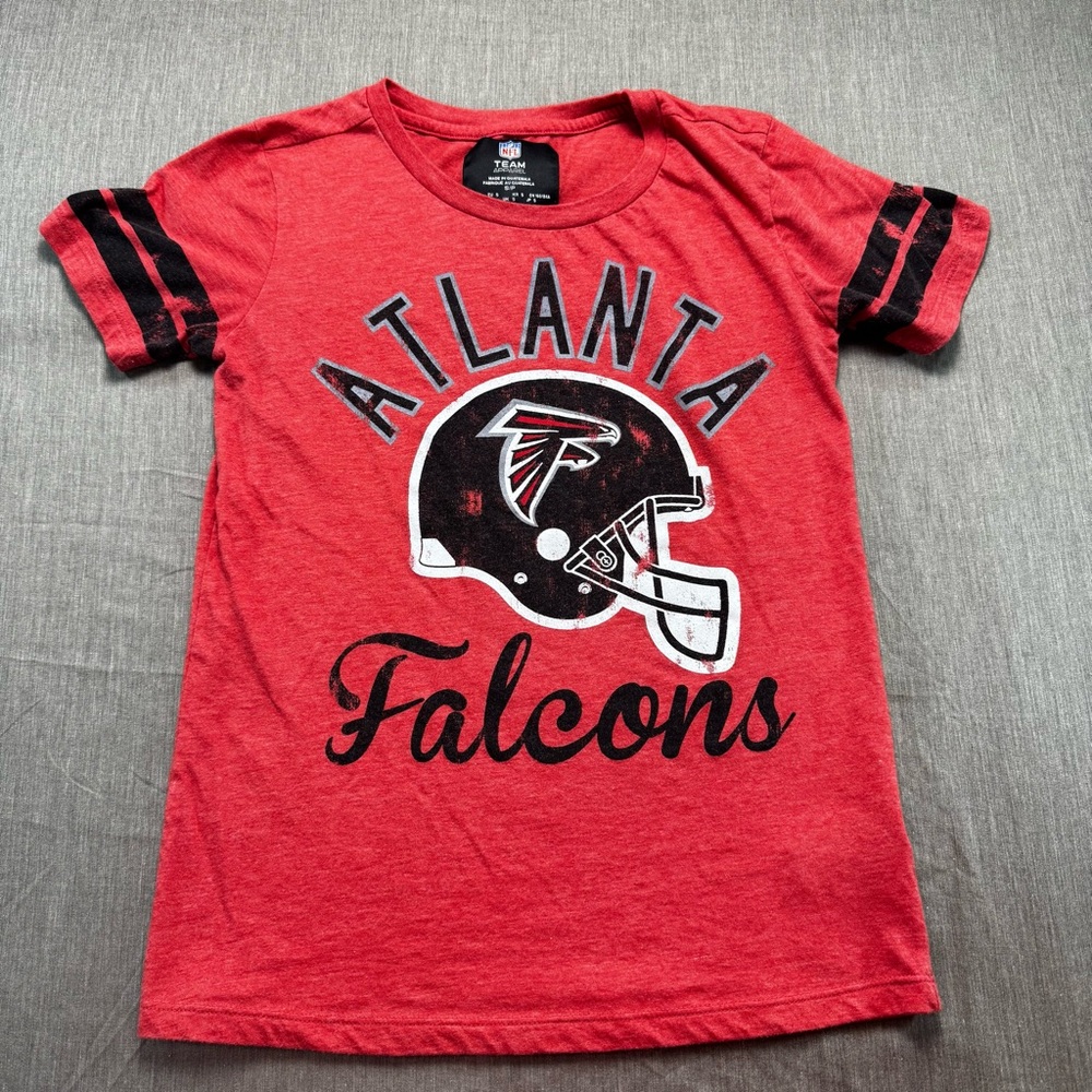 Atlanta Falcons Women’s Shirt Small Short Sleeve Red NFL Apparel Top Football